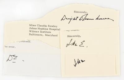 Lot #45 Dwight D. Eisenhower (4) Signatures