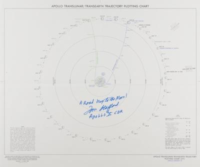 Lot #380 Tom Stafford Signed Apollo 10 Translunar/Transearth Trajectory Plotting Chart - Image 1