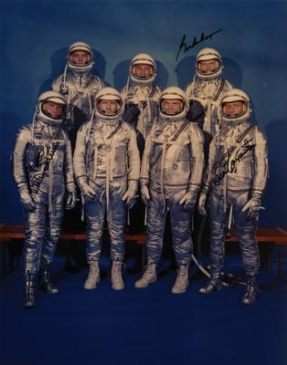 Lot #365 Mercury Astronauts: Carpenter, Cooper, and Schirra Signed Photograph - Image 1