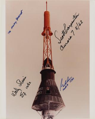 Lot #366 Mercury Astronauts: Carpenter, Cooper, and Schirra Signed Photograph - Image 1