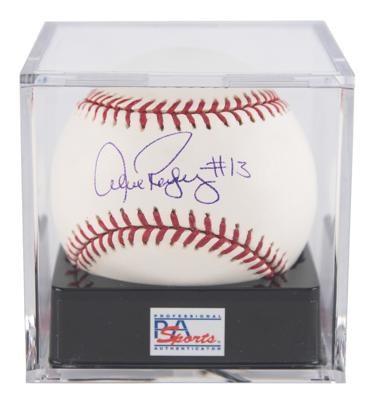 Lot #756 Alex Rodriguez Signed Baseball - PSA GEM
