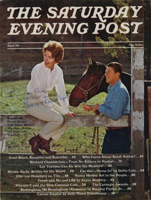 Lot #81 Ronald and Nancy Reagan Signed Magazine Cover - Image 1