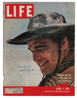 Lot #613 Marlon Brando Signed Magazine Cover - Image 1