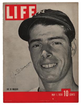 Lot #738 Joe DiMaggio Signed Magazine Cover