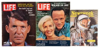 Lot #363 Mercury Astronauts (3) Signed Magazine Covers - Image 1