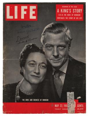 Lot #293 Duke and Duchess of Windsor Signed Magazine Cover - Image 1