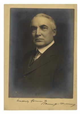 Lot #50 Warren G. Harding Signed Photograph as President