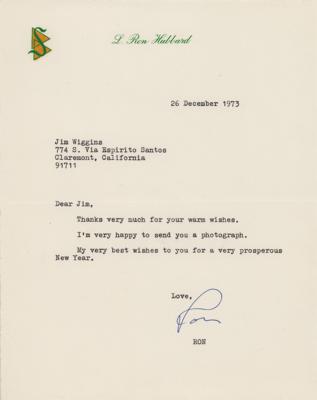 Lot #460 L. Ron Hubbard Typed Letter Signed