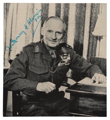 Lot #314 Montgomery of Alamein Signed Photograph