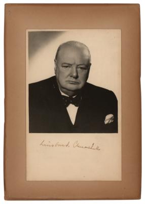 Lot #119 Winston Churchill Signed Photograph