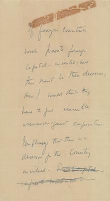 Lot #17 John F. Kennedy Handwritten Speech Draft