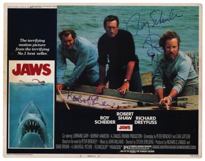 Lot #589 Jaws Signed Lobby Card