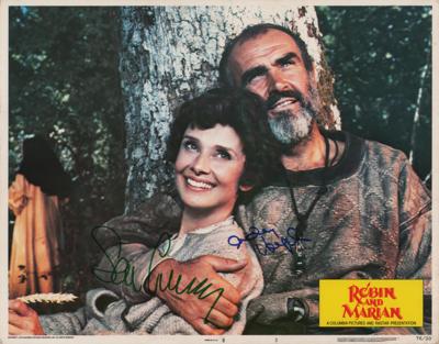 Lot #645 Audrey Hepburn and Sean Connery Signed Lobby Card - Image 1