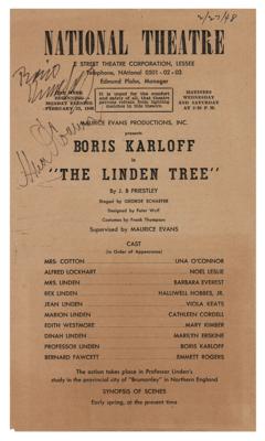 Lot #647 Boris Karloff and Una O'Connor Signed Program Page - Image 1