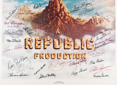 Lot #687 Republic Pictures Print Signed by (28) Western Stars - Image 2