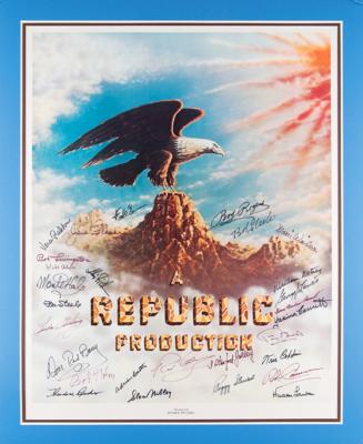 Lot #687 Republic Pictures Print Signed by (28) Western Stars - Image 3