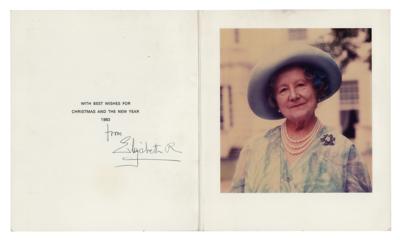 Lot #183 Elizabeth, Queen Mother Signed Christmas Card (1983) - Image 1