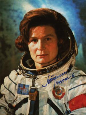 Lot #383 Valentina Tereshkova Signed Photograph