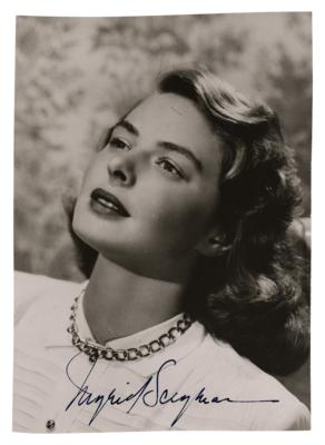Lot #608 Ingrid Bergman Signed Photograph