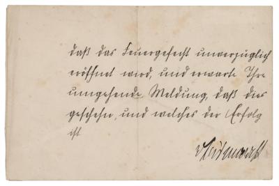 Lot #164 Otto von Bismarck Document Signed - Image 1