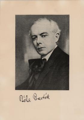 Lot #522 Bela Bartok Signature - Image 1