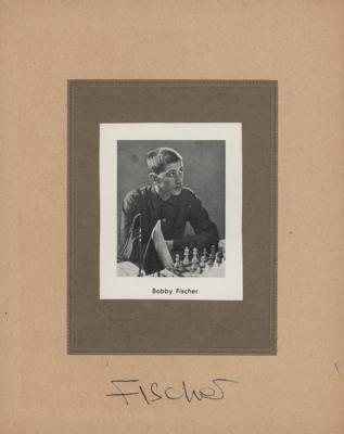 Lot #718 Bobby Fischer and Chess Champions (4) Signed Photographs - Image 1