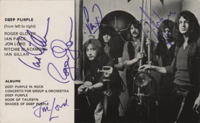 Lot #567 Deep Purple Signed Promo Card - Image 1