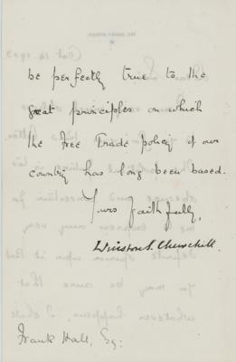 Lot #120 Winston Churchill Letter Signed - Image 2