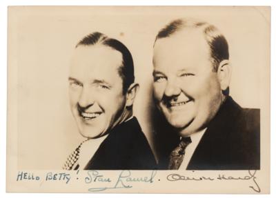 Lot #592 Laurel and Hardy Signed Photograph
