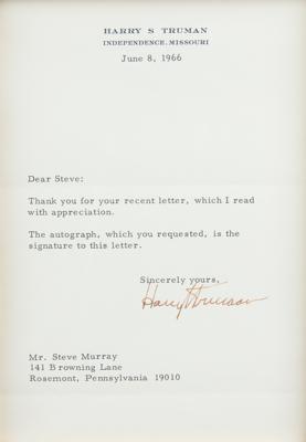 Lot #88 Harry S. Truman Typed Letter Signed - Image 2