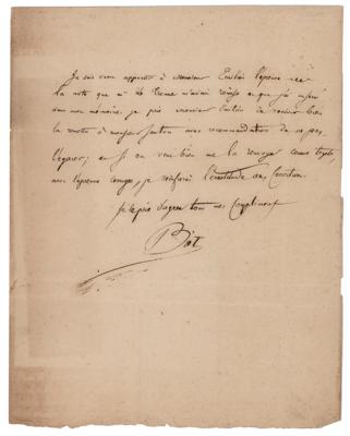 Lot #163 Jean-Baptiste Biot Autograph Letter