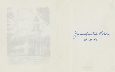 Lot #241 Jawaharlal Nehru Signature - Image 1