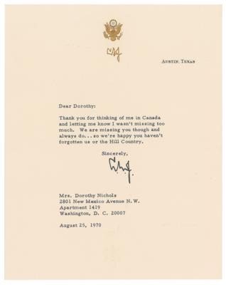 Lot #58 Lyndon B. Johnson Typed Letter Signed