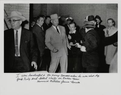 Lot #210 Kennedy Assassination: James Leavelle Signed Oversized Photograph - Image 1