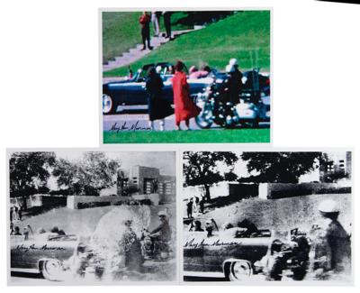Lot #212 Kennedy Assassination: Mary Ann Moorman (3) Signed Photographs - Image 1