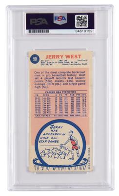 Lot #767 Jerry West Signed 1969 Topps Basketball Card - PSA/DNA GEM MINT 10 - Image 2