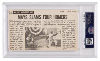 Lot #725 1964 Topps Giants #51 Willie Mays PSA NM-MT 8 - Image 2