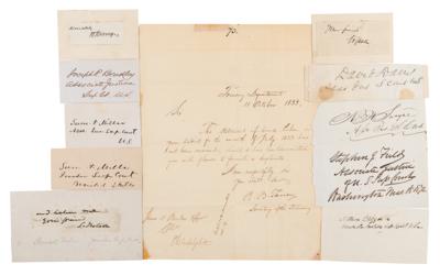 Lot #97 Abraham Lincoln: Supreme Court Nominees (11) Signed Items - Image 1