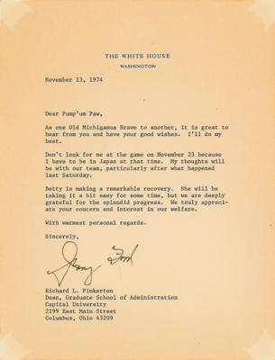 Lot #48 Gerald Ford Typed Letter Signed as President - Image 1
