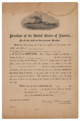 Lot #269 Theodore Roosevelt, Jr. Document Signed