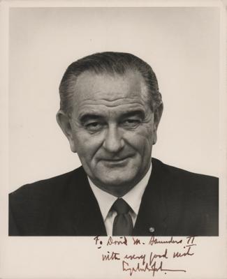 Lot #59 Lyndon B. Johnson Signed Photograph - Image 1