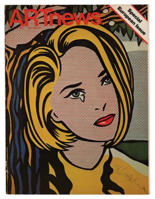 Lot #418 Roy Lichtenstein Signed Magazine Cover - Image 1