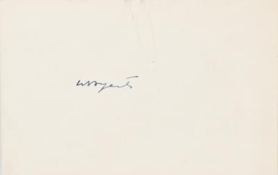 Lot #486 William Butler Yeats Signature - Image 1