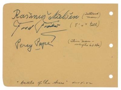 Lot #692 Sideshow Performers: Harry Earles and Daisy Earles Signatures - Image 2