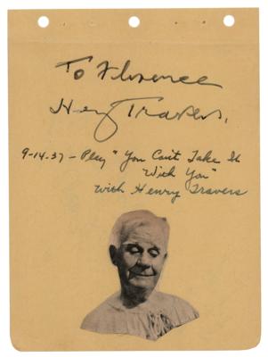 Lot #708 Henry Travers Signature