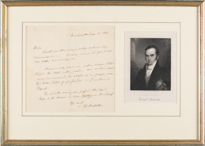 Lot #287 Daniel Webster Autograph Letter Signed