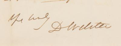 Lot #287 Daniel Webster Autograph Letter Signed - Image 3