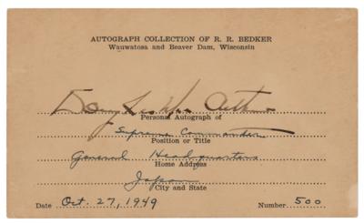 Lot #312 Douglas MacArthur Signature