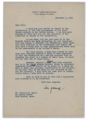 Lot #16 John F. Kennedy Typed Letter Signed - Image 1