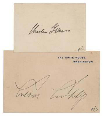 Lot #43 Calvin Coolidge Signed White House Card